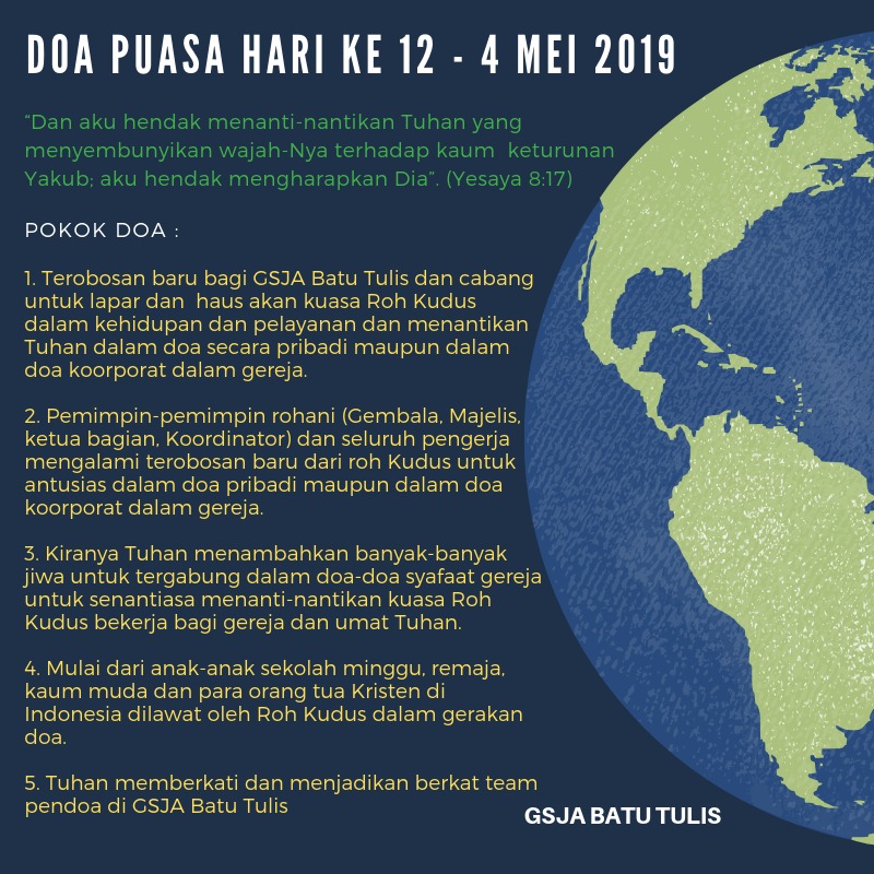 Doa Puasa 40 Hari Hari Ke 12 Gsja Batu Tulis